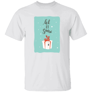 Let It Snow Unisex Black & White T-Shirt