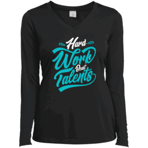 Hard Work Beat Talents Women’s Black Long Sleeve
