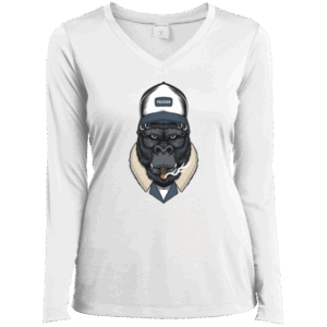 Gorilla Trucking Women’s Black & White Long Sleeve