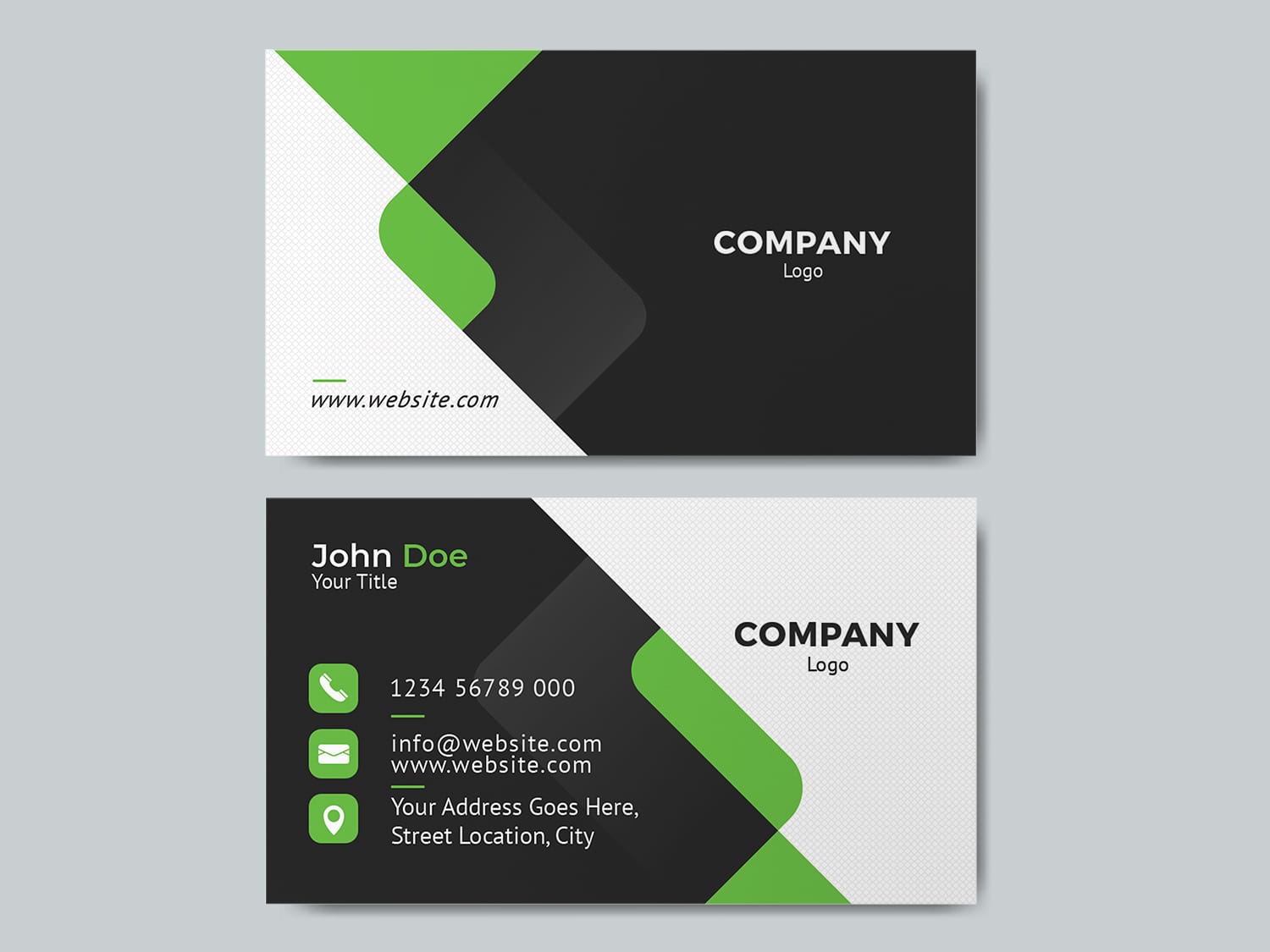 02 Cotemporary business card GREEN mockup2