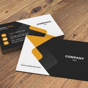 Contemporary Business Card - Orange