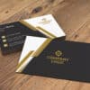 05 Gold gradiend lines Business Card