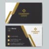 05 Gold gradiend lines Business Card mockup2
