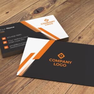 Gradient Business Card - Orange