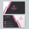 07 Pink gradiend lines Business Card mockup2