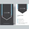 08 Modern Sky Blue Vertical Business Card mockup2