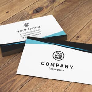 Stripes Business Card - Light Blue