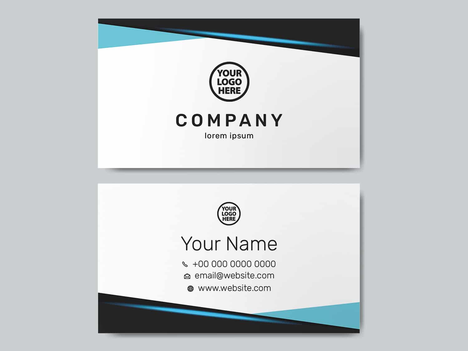 12 Stripe card design light blue mockup2
