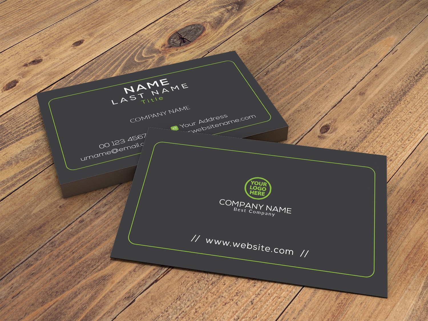 13 Sena Business card grey-green mockup