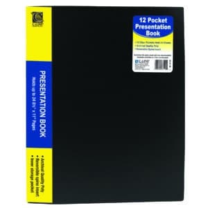 Bound Sheet Protector Presentation Book, 12-Pocket
