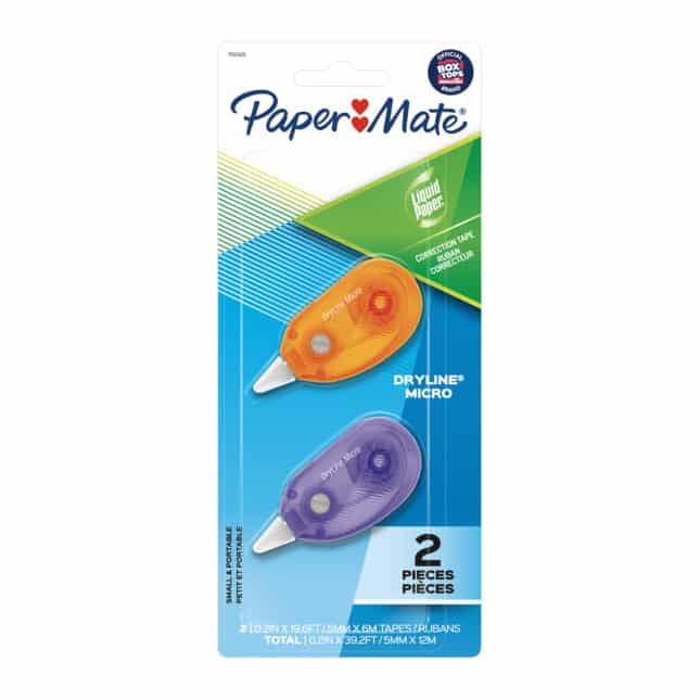 Liquid Paper DryLine Micro Correction Tape, Assorted Colors, 2 Count ...