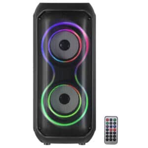 Portable Bluetooth(R) Speaker, True Wireless, with Lights, FM Radio, and Microphone Input, IQ-3404BT