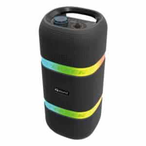 Portable Bluetooth(R) Speaker, True Wireless, with Lights, FM Radio, and Microphone Input, IQ-3604BT