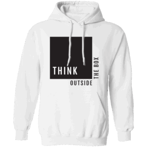 Think Outside The Box Women’s White Hoodie