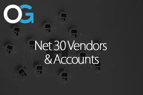 Net 30 Vendors and Accounts