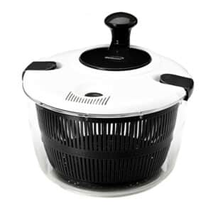 Salad Spinner with 5-Qt. Serving Bowl (Black)