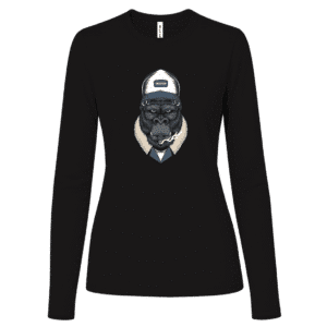 Gorilla Trucker Women's Black & White Long Sleeve