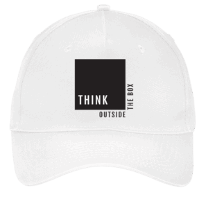 Think Outside The Box White Cap