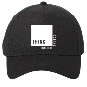 Think Outside The Box Black Cap