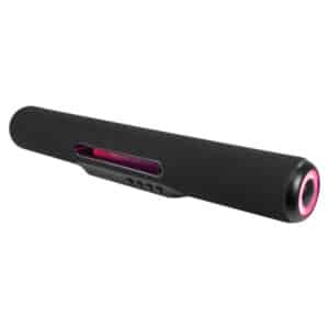 ISB184B Portable Bluetooth(R) 2.0-Channel 18-In. Sound Bar-Speaker with LED Lights and Speakerphone, True Wireless, Black