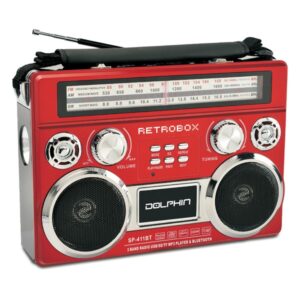 RETROBOX(TM) Portable Mini Bluetooth(R) Speaker (Red)