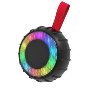 5-Watt Flame-101 Viper Mini Portable Bluetooth(R) Party Speaker with TWS, RGB Lights, USB-microSD(TM) Card-Aux, FM Radio, up to 3 Hours Play Time (Black)