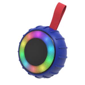 5-Watt Flame-101 Viper Mini Portable Bluetooth(R) Party Speaker with TWS, RGB Lights, USB-microSD(TM) Card-Aux, FM Radio, up to 3 Hours Play Time (Blue)