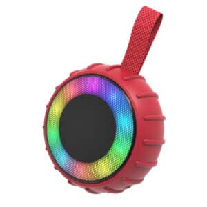 5-Watt Flame-101 Viper Mini Portable Bluetooth(R) Party Speaker with TWS, RGB Lights, USB-microSD(TM) Card-Aux, FM Radio, up to 3 Hours Play Time (Red)