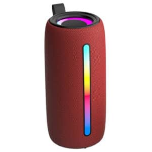 5-Watt FLEX-4 Mini Bazooka Portable Bluetooth(R) Flame Party Speaker with TWS, Sound FX, USB-microSD(TM) Card-Aux, FM, up to 6 Hours Play Time (Red)
